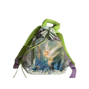 Vintage 2000's Disney Store Fairies Tinker bell Mesh Mini Backpack With Tag RARE